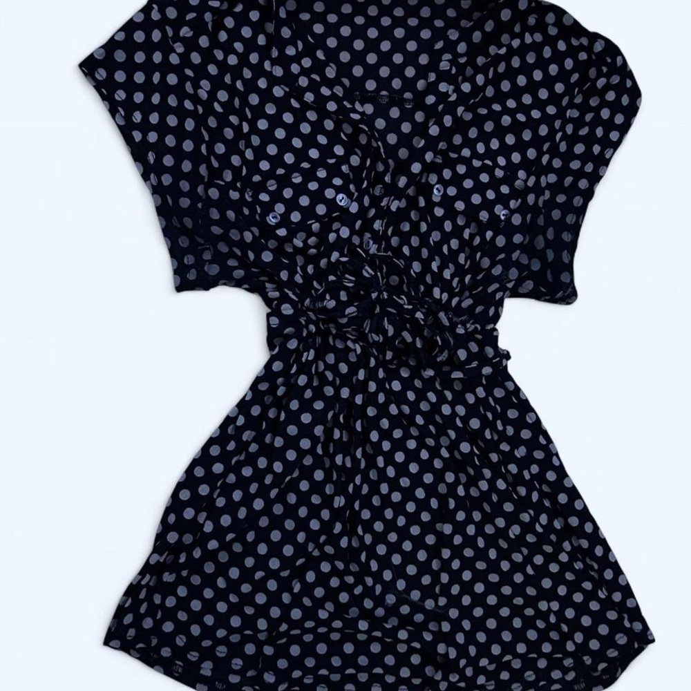 Siren Lily Black and Cream Polka Dot Blouse